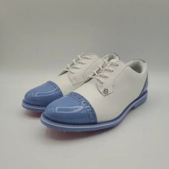 G/Fore Gallivanter Cap-Toe Women's Size 6 Snow Vista Blue Golf Shoes G4LS22EF04 - Picture 2 of 10
